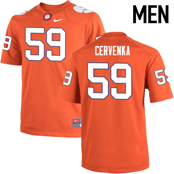 Men Clemson Tigers #59 Gage Cervenka College Football Jerseys-Orange - Click Image to Close
